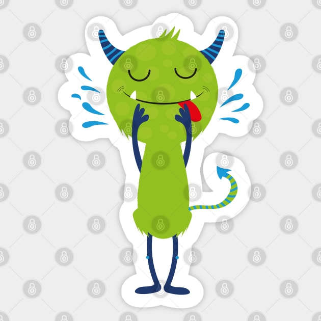 Happy little monster 4 Sticker by grafart